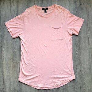 pink / salmon oversized pocket t-shirt by Forever 21 Men, size M